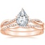 14K Rose Gold Petite Twisted Vine Diamond Bridal Set (1/4 ct. tw.)