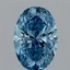 1.56 Ct. Fancy Vivid Blue Oval Lab Grown Diamond
