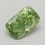 0.46 Ct. Fancy Vivid Green Cushion Lab Grown Diamond