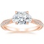 14K Rose Gold Rosemont Diamond Ring, smalltop view