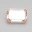 1.00 Ct. Fancy Orangy Pink Emerald Lab Grown Diamond