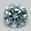 2.16 Ct. Fancy Intense Blue Green Round Lab Grown Diamond