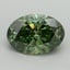 1.01 Ct. Fancy Vivid Pacific Green Oval Lab Grown Diamond