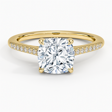 18K Yellow Gold Lissome Half Coverage Diamond Ring