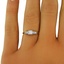 The Ashland Ring, smalltop view on a hand