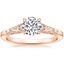 14K Rose Gold Valentina Diamond Ring, smalltop view