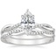 18K White Gold Petite Twisted Vine Diamond Bridal Set (1/4 ct. tw.)