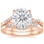 14KR Moissanite Chamise Diamond Bridal Set, smalltop view