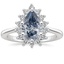 Platinum Sunburst Halo Diamond Ring (1/4 ct. tw.), smalltop view
