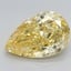 6.56 Ct. Fancy Vivid Yellow Pear Lab Grown Diamond