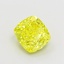 1.31 Ct. Fancy Vivid Yellow Cushion Lab Grown Diamond