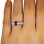 The Eleuthra Ring, smallzoomed in top view on a hand