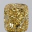 2.06 Ct. Fancy Vivid Yellow Cushion Lab Grown Diamond