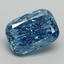2.09 Ct. Fancy Vivid Blue Cushion Lab Grown Diamond
