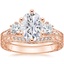 14KR Moissanite Three Stone Hudson Bridal Set (1/3 ct. tw.), smalltop view