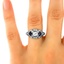 The Flynn Ring, smallzoomed in top view on a hand