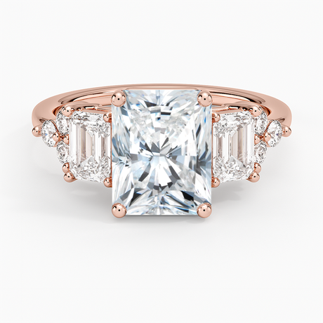 14K Rose Gold Sabine Cluster Diamond Ring