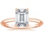 14K Rose Gold Hazel Solitaire Ring, smalltop view