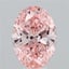 7.26 Ct. Fancy Vivid Pink Oval Lab Grown Diamond