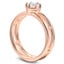 Double-Band Ring with Raised Solitaire, smallside view