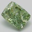 4.31 Ct. Fancy Vivid Green Cushion Lab Grown Diamond