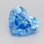 1.68 Ct. Fancy Vivid Blue Heart Lab Grown Diamond