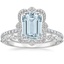 18KW Aquamarine Reina Diamond Ring with Versailles Diamond Ring (3/8 ct. tw.), smalltop view