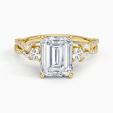 18K Yellow Gold Luxe Willow Three Stone Diamond Ring (1/2 ct. tw.)