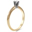 The Edith Engagement Ring, smalltop view on a hand