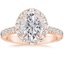 14K Rose Gold Sienna Halo Three-Quarter Coverage Diamond Ring (3/4 ct. tw.), smalltop view