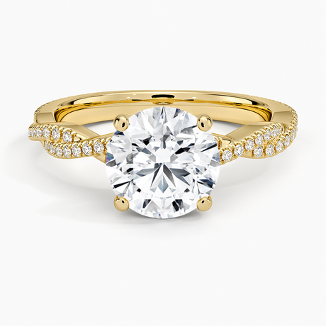 18K Yellow Gold Petite Luxe Twisted Vine Diamond Ring (1/4 ct. tw.)