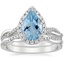 18K White Gold Petite Twisted Vine Halo Diamond Bridal Set (1/3 ct. tw.)