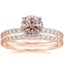 14K Rose Gold Luxe Petite Shared Prong Diamond Bridal Set (3/4 ct. tw.)