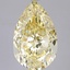 5.01 Ct. Fancy Intense  Yellow Pear Lab Grown Diamond