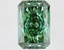 2.83 Ct. Fancy Vivid  Green Radiant Lab Grown Diamond