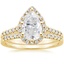 18KY Moissanite Odessa Diamond Ring (1/5 ct. tw.) with Sonora Diamond Ring (1/8 ct. tw.), smalltop view