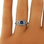 The Pilar Ring, smalltop view on a hand