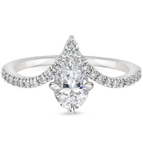 18K White Gold Nouveau Diamond Bridal Set