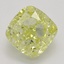 0.72 Ct. Fancy Intense Yellow Cushion Diamond