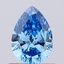 0.66 Ct. Fancy Vivid Blue Pear Lab Grown Diamond