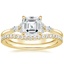18K Yellow Gold Nadia Diamond Ring with Curved Ballad Diamond Ring (1/6 ct. tw.)