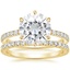 18KY Moissanite Bliss Diamond Ring (1/6 ct. tw.) with Bliss Diamond Ring (1/5 ct. tw.), smalltop view