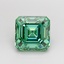 2.51 Ct. Fancy Vivid  Green Asscher Lab Grown Diamond