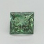 1.05 Ct. Fancy Vivid Pacific Green Princess Lab Grown Diamond