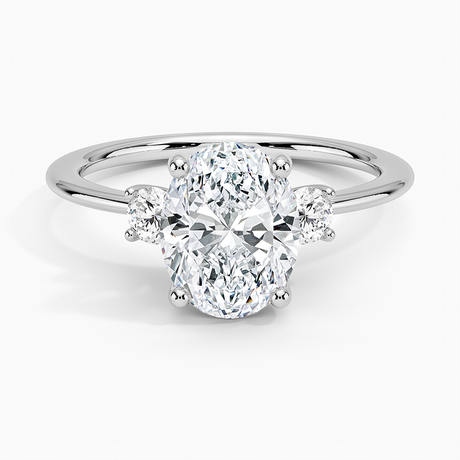 Thin Three Stone Diamond Ring