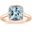 14K Rose Gold Luna 2mm Bezel Ring, smalltop view