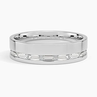 Austin Baguette Lab Diamond 5.5mm Wedding Ring