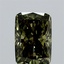 1.05 Ct. Fancy Vivid  Green Cushion Lab Grown Diamond
