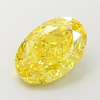 4.02 Ct. Fancy Intense Yellow Oval Lab Grown Diamond
