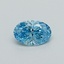 0.32 Ct. Fancy Vivid Blue Oval Lab Grown Diamond